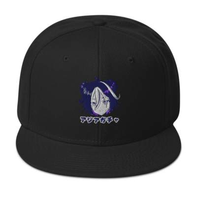 GACHA DOLL FACE SNAPBACK HAT EMBROIDED